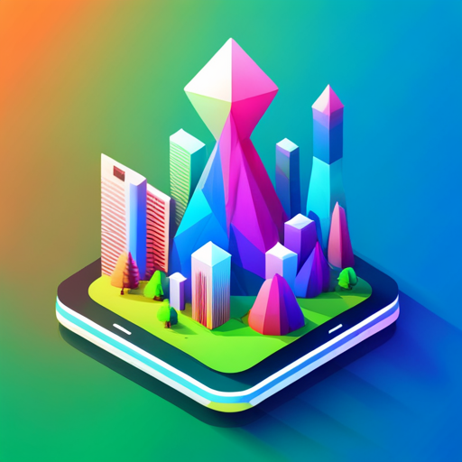 low-poly, news, AI, signal, app icon, geometric shapes, technology, digital futurism, cybernetics, minimalism