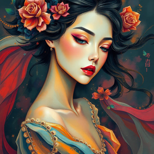 ethereal woman, inspired by Gustav Klimt, surrealism, vibrant colors, luminous lighting, intricate patterns, flowing forms, emotional depth, expressive movement, modernism, celestial ambiance, delicate textures, feminine mystique, Art Nouveau influences, dreamlike atmosphere, golden hues, symbolic elements, layered composition, elegant curves, abstract forms, harmonious balance, visionary interpretation, transcendent beauty