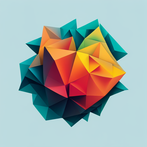 vector art, generative design, exploration, geometric shapes, simplified forms, 3D, bright colors, low-poly, abstract, minimalism