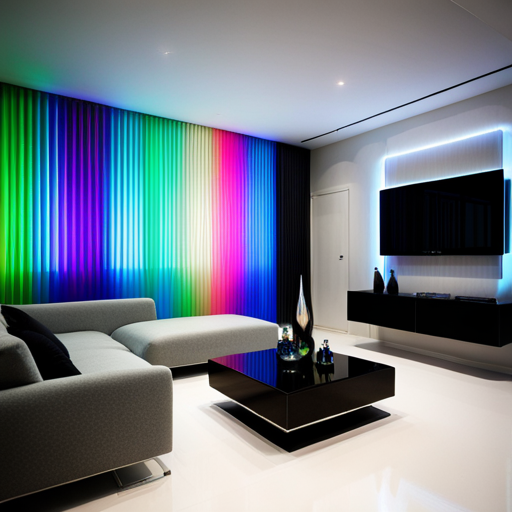 Futuristic, minimalistic, monochromatic palette, metallic textures, iridescence, expert craftsmanship, RGB color scheme, innovation, contemporary aesthetics