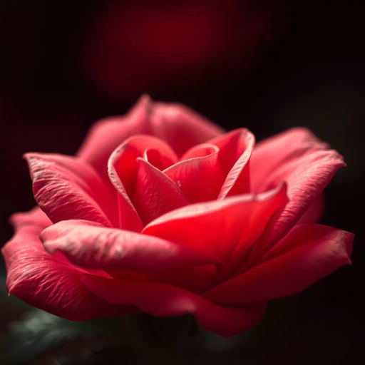 close-up, macro, petals, vibrant red, romantic, nature, detail, contrast, soft focus, bokeh, beauty, elegance