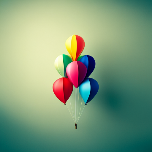 colorful-balloons, floating in the sky, vibrant, joyful, celebration, party, whimsical, surreal, dreamlike, fantasy, fantasy-art, soft pastel colors, playful, cheerful, movement, organic shapes, transparent, light, shadows