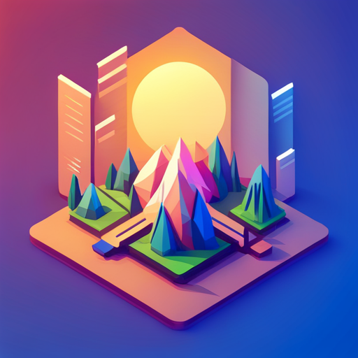 Low poly art, 3D modeling, geometric shapes, digital art, signal icon, news app, AI technology