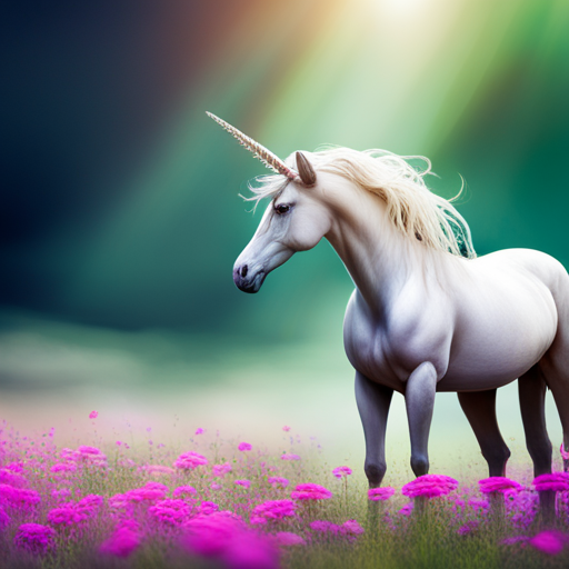 unicorn, flower, fantasy, magical, mythical, creature, nature, vibrant colors, whimsical, ethereal, dreamlike, surreal, fairytale, enchanting, delicate, graceful, mythical beast, flora, fauna, majestic, mystical, otherworldly, beauty, fantasy landscape, soft focus, fantastical elements