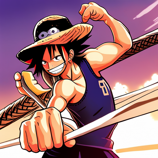 One Piece characters, manga, anime, Shonen Jump, Eiichiro Oda, Japanese style, action-packed, vibrant colors, dynamic poses, pirate theme, sea adventure, Straw Hat Pirates, Monkey D. Luffy, Roronoa Zoro, Nami, Usopp, Sanji, Tony Tony Chopper, Nico Robin, Franky, Brook, Grand Line, Devil Fruits, Haki, epic battles, humor, friendship, determination, exploration, treasure hunt, world-building, marine admirals, Yonko, epic saga, power levels, character development, supernatural abilities, visual storytelling, emotions, honor, loyalty, justice, iconic character designs, intricate costumes, distinct personalities, unique character quirks, childhood dreams, Nakama