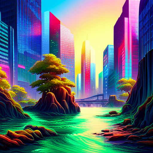 surrealism, glitch art, retro-futurism, electric intensity, neon lights, arcade machines, generative visuals, pixelated explosions, techno cyberpunk, virtual reality, 3D animation, vibrant colors, futuristic textures