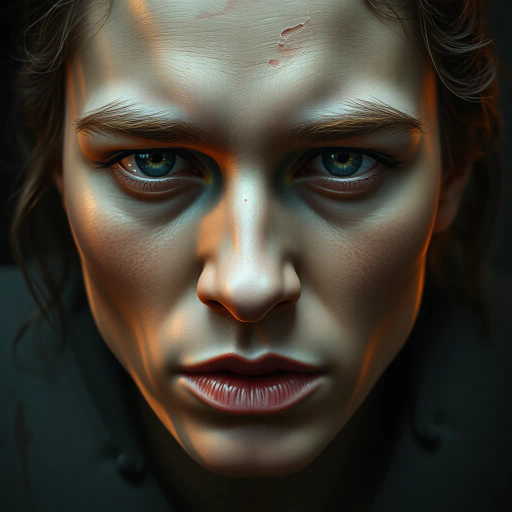 hyper-realism, detailed textures, chiaroscuro lighting, vibrant colors, Rembrandt influence, meticulous detail, natural light, atmospheric depth, emotional resonance, lifelike depiction, intricate composition, smooth gradients, realistic textures, expressive portraits, soft focus, dimensional accuracy, dynamic range, capturing essence, high detail, refined realism