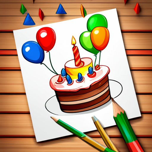 birthday, pencil art, templates