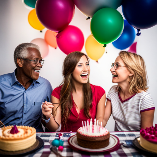 birthday picture, celebration, cake, balloons, confetti, party, joy, happiness, friends, family, memories, surprise, color, vibrant, festive