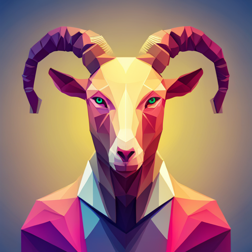 geometric shapes, polygons, 3D modeling, robotic, animal, goat, low detail, small scale, abstract, vector art