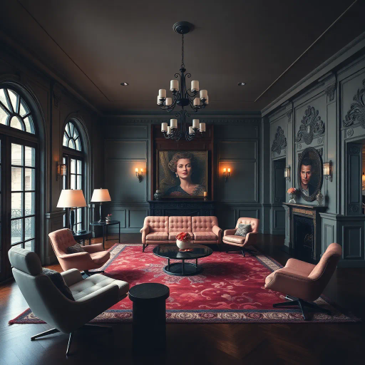 futuristic, avant-garde, sleek lines, Scandinavian design, Bauhaus influences, warm lighting, minimalist elegance, bold textures, vibrant colors, handcrafted aesthetic, mid-century modern, organic forms, ergonomic shapes, artistic sophistication, wooden materials, soft upholstery, delicate craftsmanship, vintage flair, contemporary style, immersive ambiance, high-end luxury, dynamic composition, nostalgic charm, artistic curation, harmonious balance, sculptural presence