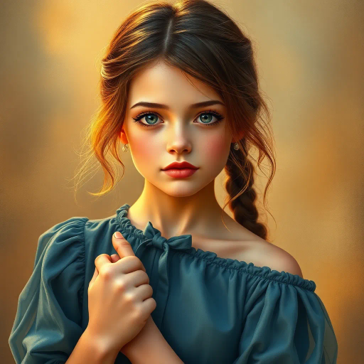 adorable heroine, full figure, photorealistic rendering, hyper-realistic textures, soft lighting, vibrant palette, harmonious composition, ethereal mood, contemporary artistry, fine details, expressive gaze, dynamic pose, whimsical aura, gentle movement, enchanting allure, intricate patterns, subtle tones, contemporary influences, captivating expression, elegant posture, captivating presence, dreamy atmosphere