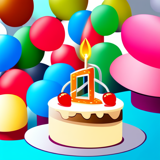 animated, birthday, images, celebration, vibrant colors, cute characters, joyful, balloons, cake, candles, confetti, party hats, gifts