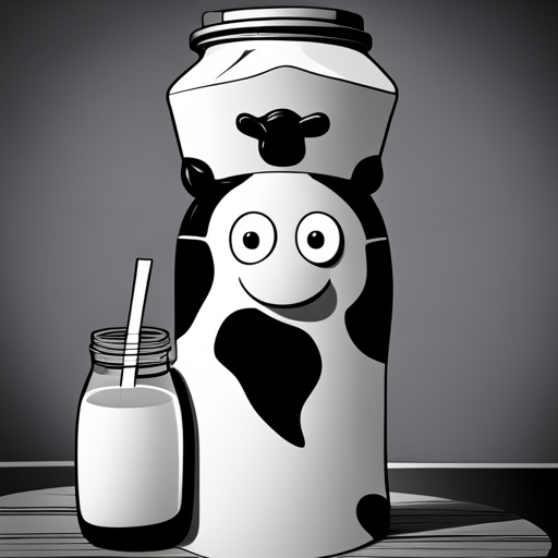 dairy, tab, brand, lactase, cow, black and white, comic, illustration, vintage, speech bubbles