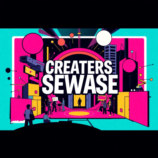 vibrant logo design, dynamic typography, abstract composition, futuristic elements, technology influence, Bauhaus movement, neon colors, minimalism, creative exploration, interactive media, high contrast, circular motifs, geometric shapes, playful aesthetics, innovation, community spirit, collaborative energy, bold outlines, tech textures, modern craftsmanship, forward-thinking, expressive design