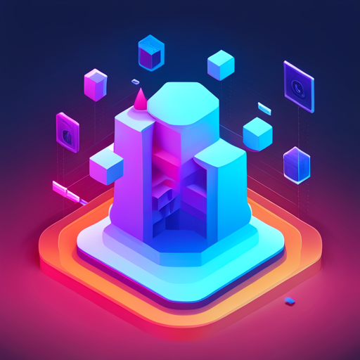 Isometric perspective, Plastic materials, Bot, App mascot, Geometric shapes, Vibrant colors, Low poly technique