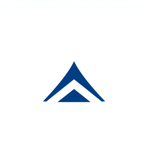 bold M logo mark, solid geometric letter, structured layers, subtle thin horizontal connector lines, indigo on white, modern minimal SaaS branding, flat vector, modernist simplicity, Bauhaus influence, clean design, minimalist aesthetics, structured composition, primary color palette, geometric precision, visual balance, negative space utilization, corporate identity, digital branding, contemporary design language, clarity in form