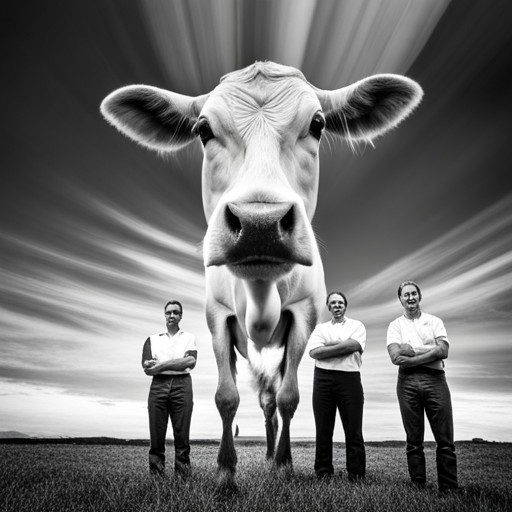 dairy, tab, brand, lactase, cow, black and white, blue sky, photographic