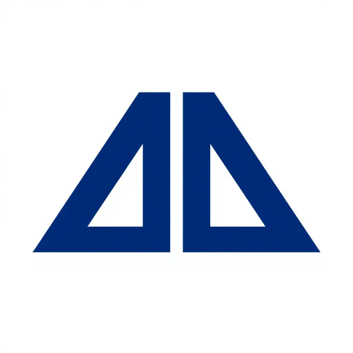 ultra minimalism, bold geometric design, clean lines, solid indigo color, #3D63DD, pure abstract letterform, modern vector aesthetics, white void background, symmetry, simplicity, mid-century modern influences, structural clarity, spatial balance, elegant composition, artistic reduction, iconic branding, visual harmony, shape exploration, vivid indigo contrast, negative space utilization, M letterform essence