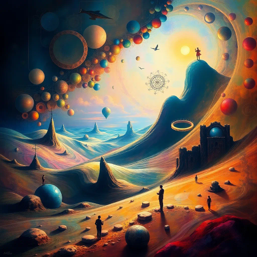 surrealism, Salvador Dalí, dreamlike landscape, soft lighting, vibrant colors, intricate patterns, abstract shapes, otherworldly, ethereal, mysticism, emotional expressionism, delicate textures, symbolic elements, blending realities, imaginative narrative, introspective, fluid movement, timeless essence, ethereal hues, enigmatic aura