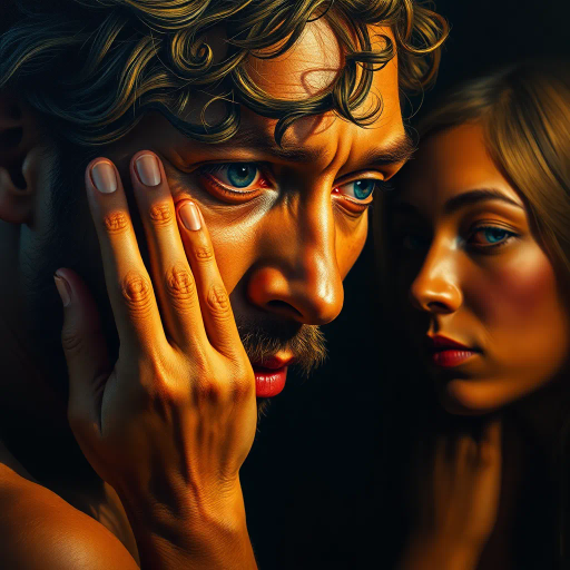 hyper-realism, detailed composition, striking color contrast, chiaroscuro lighting, natural textures, lifelike representation, vibrant hues, rich tone palette, intricate details, realism techniques, visual storytelling, emotional depth, dynamic perspective, human elements, precise framing, depth of field, Van Gogh influences, luminescent highlights, 21st century, authenticity, timeless elegance, evocative expression, sculptural forms, serene mood, complex narratives, visual poetry