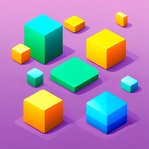 Isometric perspective, Plastic materials, Bot, App mascot, Geometric shapes, Vibrant colors