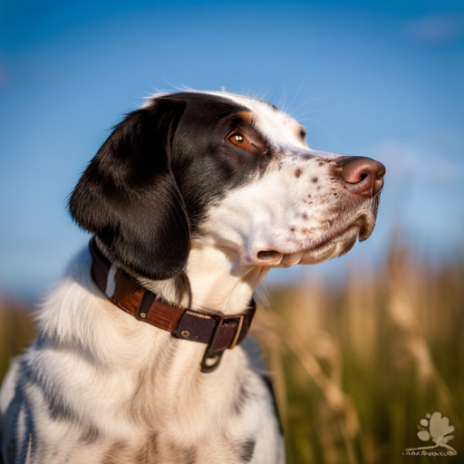 German shorthair pointer, hunting dogs, animal portrait, monochrome, high contrast, dark background, intense gaze, rugged texture, black and white photography, natural lighting, hunting instinct, powerful stance, majestic posture, pedigree breeds, outdoor photography, dog training photographic, nature, animal behavior, point, prey drive, breeds, hunting, wild game, bird hunting, scent, tracking, camouflaged, agility, trained, field trial, energetic, athletic, muscular, intelligent photographic, Sporting Dogs, Gundogs, Pointers, Game Birds, Bird Dogs, Canine, Hunting Equipment, Camouflage, Action Shots, Hunting Techniques, Wildlife, Hunting Season, Hunting Gear, Hunting Scenery, Stamina, Speed, A majestic German Shorthair Pointer posing in a natural reserve, with a golden hour light setting, enhancing its deep brown coat, the composition follows the rule of thirds, defocused background with green and yellow tones, visible texture around the ears and spot markings, high level of detail, capturing the essence of the breed.