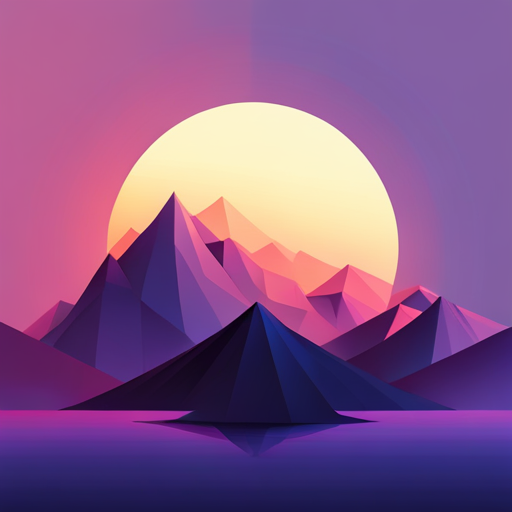 generative art, vector graphics, exploration, low-poly, geometric shapes, interactive design, abstract, vibrant colors, minimalistic, 3D modeling