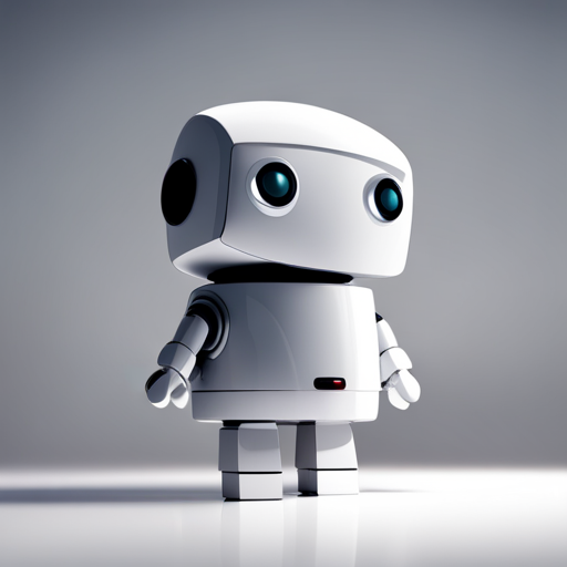 adorable, robot, cute, miniature, geometric shapes, white background