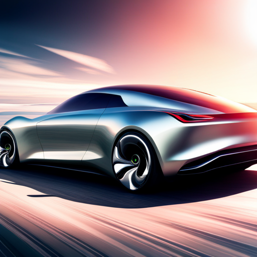 sleek, aerodynamic, futuristic, concept car, electric, autonomous, AI, cutting-edge, neon-lights, chrome, metallic, reflective surfaces, minimalist design