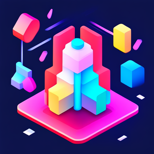 isometric, plastic, robot, sunglasses, geometric shapes, white background