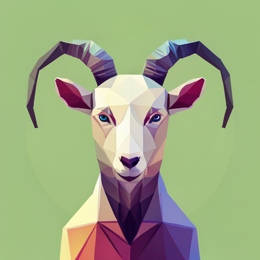 abstract, vectors, geometric shapes, low-poly, small, goat, antlers, robots, technology, future, surrealism