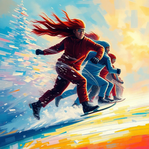 winter olympics, Adolphe Mouron Cassandre, dynamic composition, vibrant movements, cold hues, frosty blues, sparkling whites, contrasting shadows, atmospheric depth, panoramic vistas, kinetic energy, athletic prowess, cultural celebration, Olympic spirit, Art Deco influences, geometric patterns, sweeping curves, expressive lines, emotional intensity, grand scale, global unity, dramatic lighting, icy textures, timeless grandeur, elegant symmetry, inspiring competition, frozen terrains, monumental arenas, inspired by tradition, contemporary innovation, international camaraderie