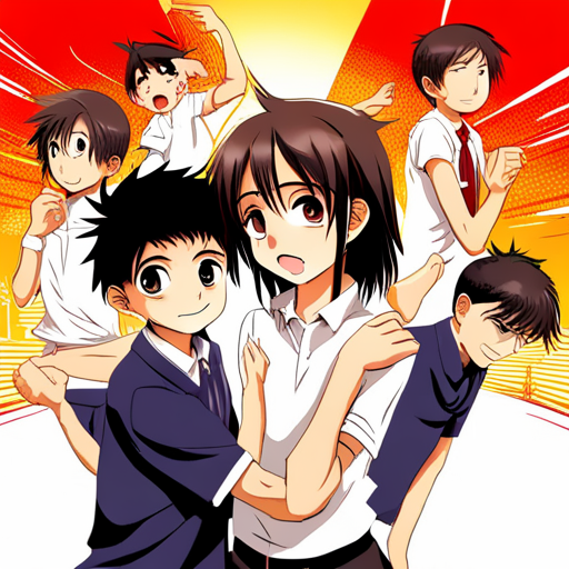 manga, character, illustration, teenager, friendship, group, school uniform, adolescence, relationships, coming-of-age, slice of life, emotions, school life