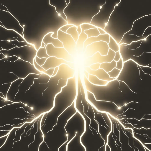 abstract symbolism, minimalist geometry, neural pathways, cognitive networks, ethereal glow, Bauhaus influence, modernist touch, clean lines, simplicity in design, conceptual clarity, monochromatic elegance, rhythmic patterns, sleek finish, futuristic vision, balanced composition, aesthetic harmony, subtle gradients, innovative forms, digital synthesis, harmonious proportion, light mode aesthetics, thought-provoking motifs, contemporary abstraction, soft illumination, conceptual art