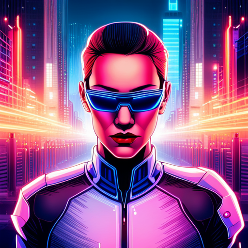 neon lights, cyberpunk dystopia, futuristic cities, machine learning, algorithmic art, technological singularity, artificial intelligence, neon noir, virtual reality, sci-fi landscapes