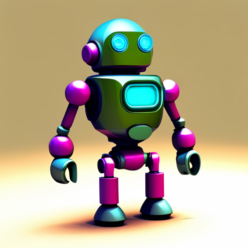 tiny, cute, robot, front-facing view, low-poly, rubber texture, geometric shapes, minimalistic, sci-fi, artificial intelligence, robotics, mechanical, white color, simple composition