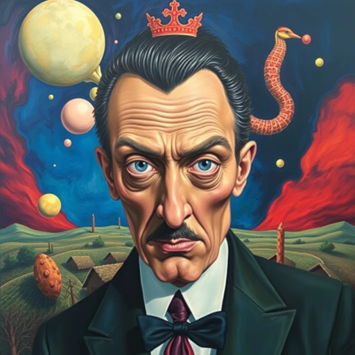 satirical caricature, exaggerated features, political symbolism, vibrant colors, pen-and-ink textures, Roy Lichtenstein influence, pop art era, humor-driven narrative, dynamic composition, bold outlines, American cultural elements, emotionally charged expressions, satirical tone, mid-20th century reference, iconic imagery, energetic line work, visual wit, comic strip aesthetics, subversive commentary, metaphorical elements, humorous distortion, graphic novel feel, societal critique, modern pop influence, bright contrasting hues, cultural satire, pulsating energy