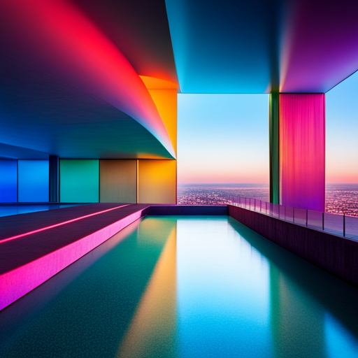 Futurism, minimalism, monochromatic palette, metallic textures, iridescence, expert craftsmanship, RGB color scheme, innovation, contemporary aesthetics