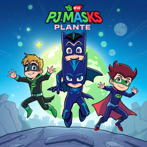 PJ Masks, saving the planet, heroic adventure, dynamic action, vivid illustrations, bold lines, superhero kids, stylized figures, vibrant colors, modern graphic novel, youthful energy, engaging story, intense drama, thrilling moments, imaginative settings, inspired by Marvel comics, Saturday morning cartoons, iconic poses, environmental themes, teamwork, diverse characters, cosmic battles, global impact, narrative tension, emotional journey, artistically crafted panels, sequential storytelling, cosmic adventures, epic scale, mythic narratives, vibrant atmospheres, stylized heroics, 21st-century visuals, narrative depth, artistic flair, cultural diversity, heroic symbolism