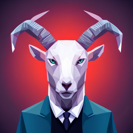 abstract, vector, low-poly, small, goat, antlers, robot