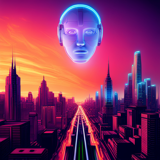 Cyber-dystopian landscapes, technocentric motifs, retro-futuristic cyberpunk aesthetics, cybernetic creatures, mechanized uprising, neon-lit cities, advanced artificial intelligence, transhumanism, robotic overlords, digital consciousness transfer, post-scarcity society, cyberwarfare, cyberspace, virtual reality, hacktivism, cybercrime