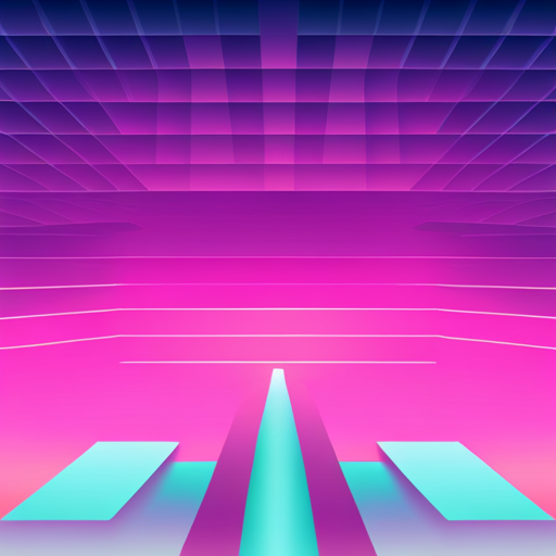 retro-futurism, vector-art, abstract, pastel-colors, futuristic, technology, sci-fi, 80s, digital, neon-lights, chrome, neon-pink, vaporwave, 80s-horror, dystopian-future, glitch-art, cyberpunk, geometric shapes, neon-signage