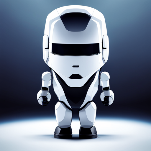 tiny robot, cute, front view, low poly, rubber, white background, geometric shapes, minimalism