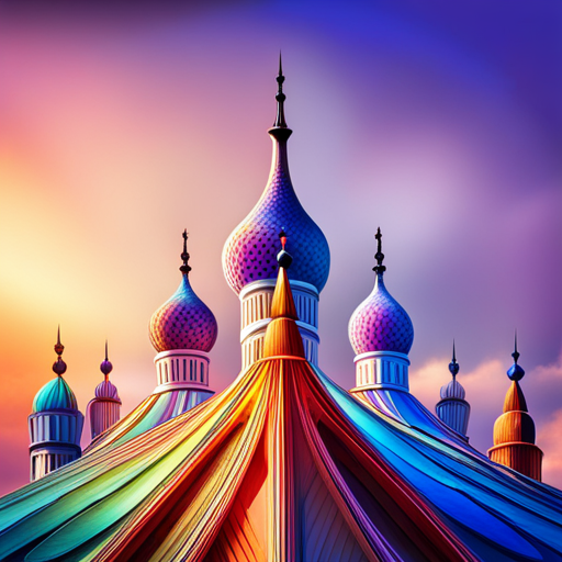 mosques, digital clock, architecture, Islamic art, geometric patterns, symmetry, minarets, dome, calligraphy, religious symbolism, cultural influence, timekeeping, digital display