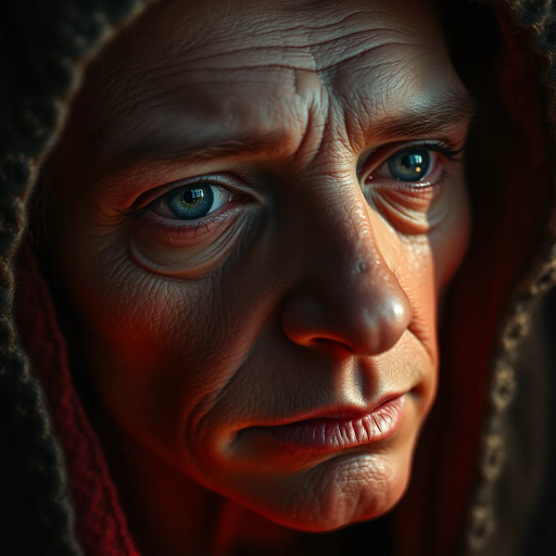 hyper-realism, detailed textures, chiaroscuro lighting, vibrant colors, Rembrandt influence, meticulous detail, natural light, atmospheric depth, emotional resonance, lifelike depiction, intricate composition, smooth gradients, realistic textures, expressive portraits, soft focus, dimensional accuracy, dynamic range, capturing essence, high detail, refined realism