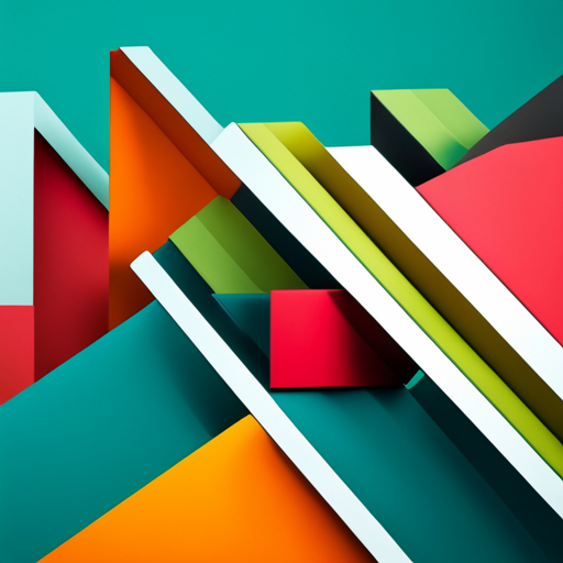 dynamic shapes, neon colors, graphical branding, modern typography, bold design, geometric precision