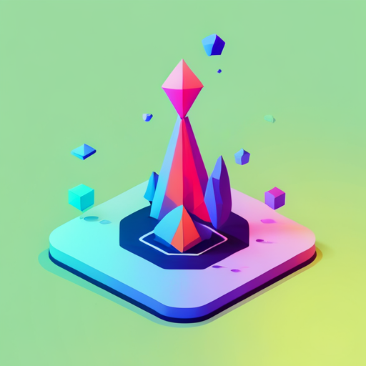 low-poly, news, artificial intelligence, signals, app icon, geometric shapes, technology, digital art