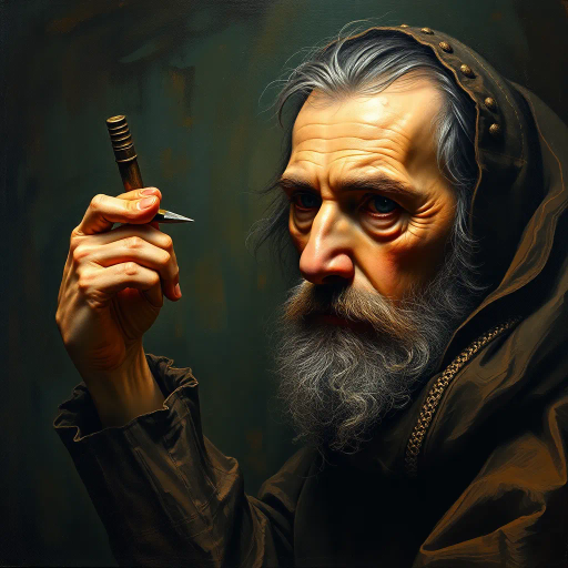 hyper-realism, detailed textures, chiaroscuro lighting, vibrant colors, Rembrandt influence, meticulous detail, natural light, atmospheric depth, emotional resonance, lifelike depiction, intricate composition, smooth gradients, realistic textures, expressive portraits, soft focus, dimensional accuracy, dynamic range, capturing essence, high detail, refined realism